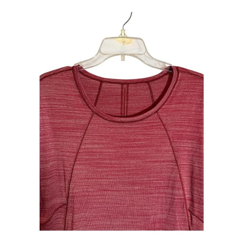 Lululemon Set To Sweat Long Sleeve Shirt Heathered Ruby Red Size 12?